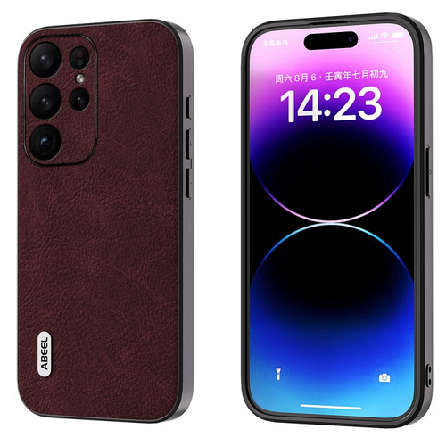 Samsung Galaxy S23 Ultra 5G ABEEL Dream Litchi Texture PU Phone Case - Purple