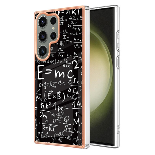 Samsung Galaxy S23 Ultra 5G Electroplating Marble Dual-side IMD Phone Case - Equation
