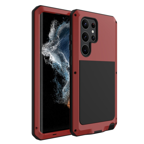 Samsung Galaxy S23 Ultra 5G RedPepper 360 Full Body Rugged Metal Life Waterproof Phone Case - Red