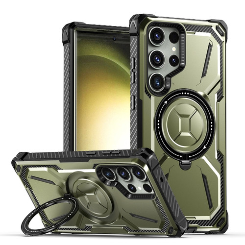 Samsung Galaxy S23 Ultra 5G Armor Series MagSafe Magnetic Holder Phone Case - Army Green