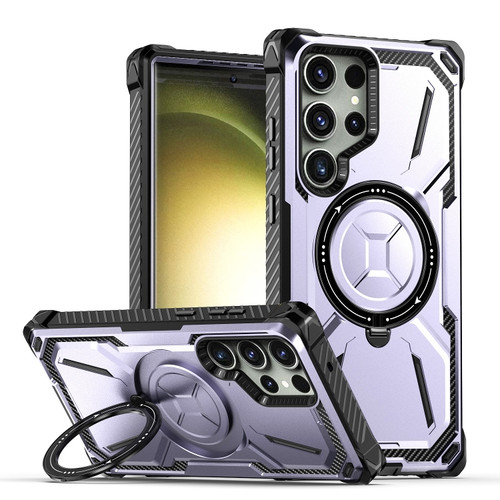 Samsung Galaxy S23 Ultra 5G Armor Series MagSafe Magnetic Holder Phone Case - Light Purple