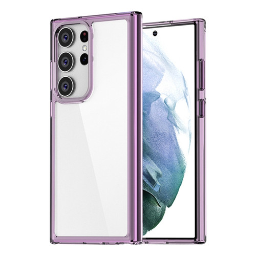Samsung Galaxy S23 Ultra 5G iPAKY Transparent PC + TPU Phone Case - Transparent Purple