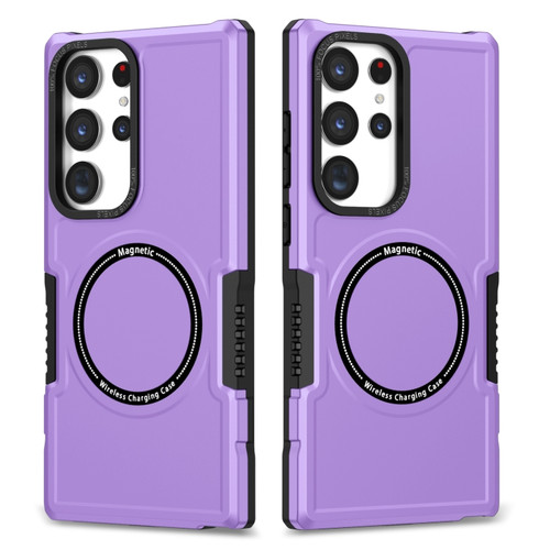 Samsung Galaxy S23 Ultra 5G MagSafe Shockproof Armor Phone Case - Purple