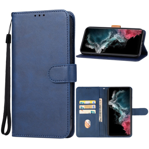 Samsung Galaxy S23 Ultra 5G Leather Phone Case - Blue