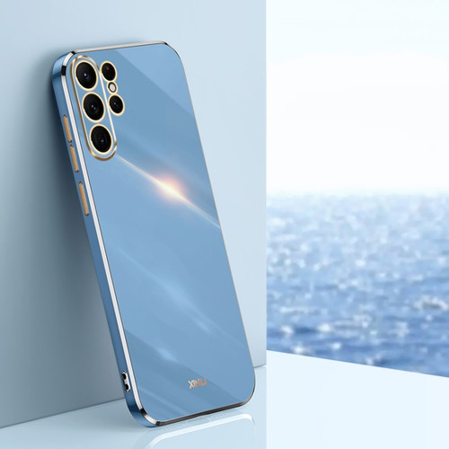 Samsung Galaxy S23 Ultra 5G XINLI Straight Edge 6D Electroplate TPU Phone Case - Celestial Blue
