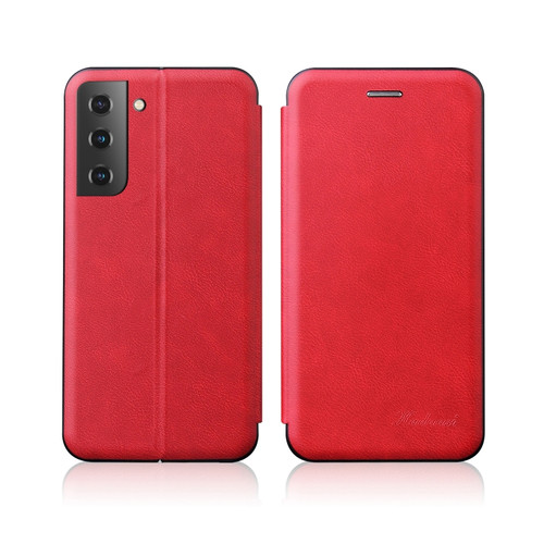 Samsung Galaxy S23 5G Retro Texture Magnetic Leather Case - Red