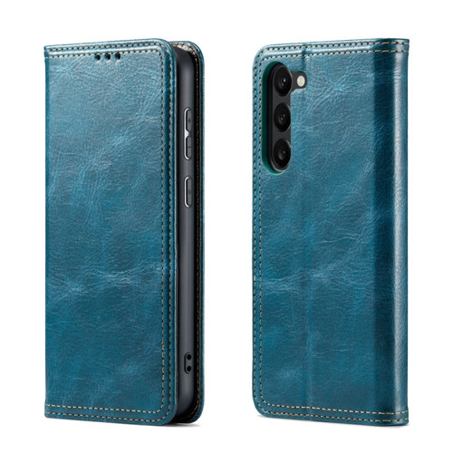 Samsung Galaxy S23 5G FIERRE SHANN Vintage Bark Texture Wallet Leather Phone Case - Green