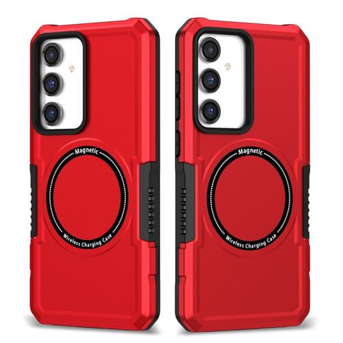 Samsung Galaxy S23 FE MagSafe Shockproof Armor Phone Case - Red