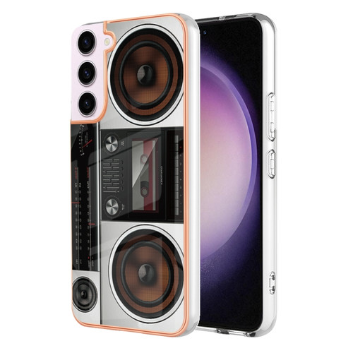 Samsung Galaxy S23 5G Electroplating Marble Dual-side IMD Phone Case - Retro Radio