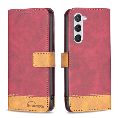 Samsung Galaxy S23 5G BF11 Color Matching Skin Feel Leather Phone Case - Red