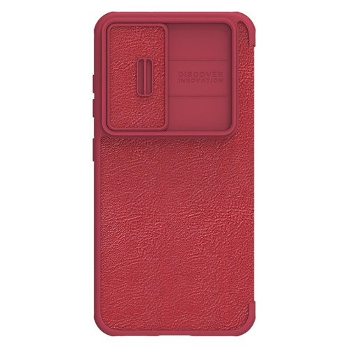 Samsung Galaxy S23 5G NILLKIN QIN Series Pro Sliding Camera Cover Design Leather Phone Case - Red