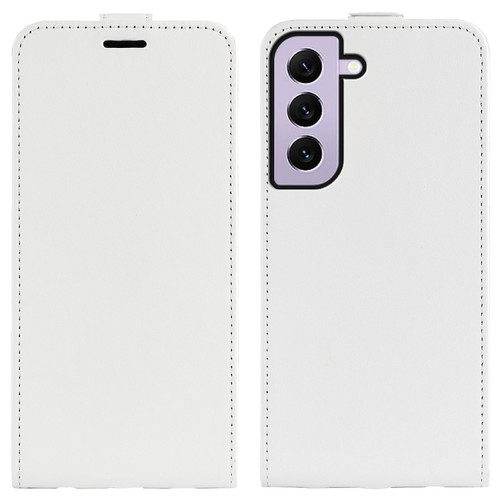 Samsung Galaxy S23 5G R64 Texture Vertical Flip Leather Phone Case - White