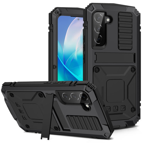 Samsung Galaxy S23 5G R-JUST Life Waterproof Dustproof Shockproof Phone Case - Black