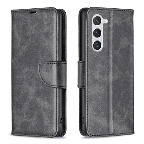 Samsung Galaxy S23 5G Lambskin Texture Leather Phone Case - Black