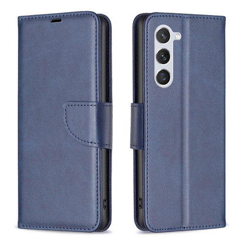 Samsung Galaxy S23 5G Lambskin Texture Leather Phone Case - Blue