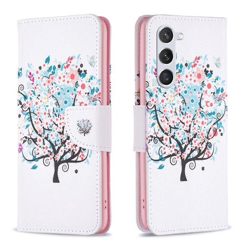 Samsung Galaxy S23 5G Drawing Pattern Leather Phone Case - Tree