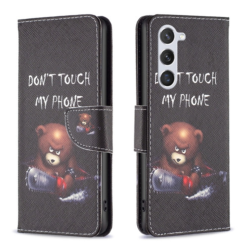 Samsung Galaxy S23 5G Drawing Pattern Leather Phone Case - Bear