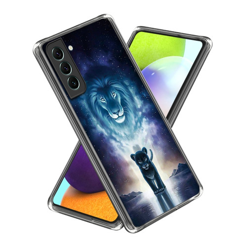 Samsung Galaxy S23 5G Colored Drawing Clear TPU Phone Protective Case - The Lion King