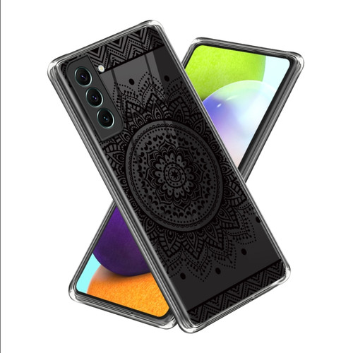 Samsung Galaxy S23 5G Colored Drawing Clear TPU Phone Protective Case - Mandala