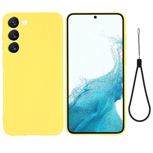 Samsung Galaxy S23 5G Pure Color Liquid Silicone Shockproof Full Coverage Phone Case - Yellow