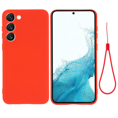 Samsung Galaxy S23 5G Pure Color Liquid Silicone Shockproof Full Coverage Phone Case - Red