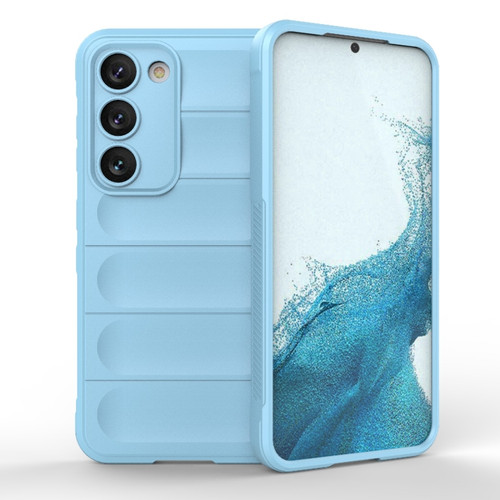Samsung Galaxy S23 5G Magic Shield TPU + Flannel Phone Case - Light Blue