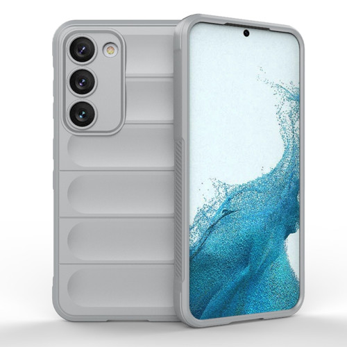 Samsung Galaxy S23 5G Magic Shield TPU + Flannel Phone Case - Grey