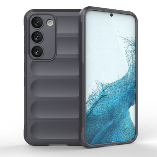 Samsung Galaxy S23 5G Magic Shield TPU + Flannel Phone Case - Dark Grey