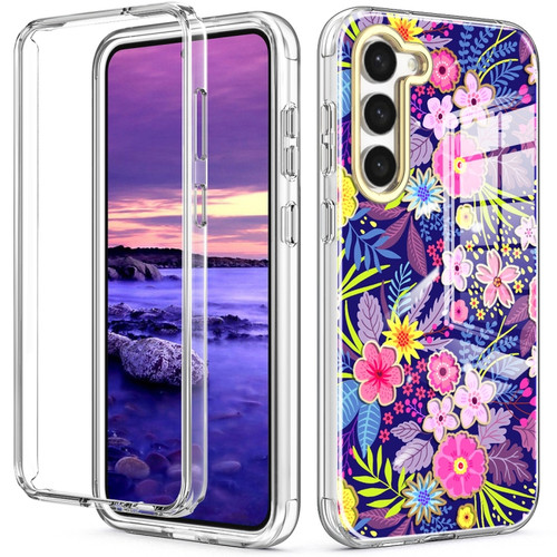 Samsung Galaxy S23 5G 360 Full Body Painted Phone Case - Flowers L08