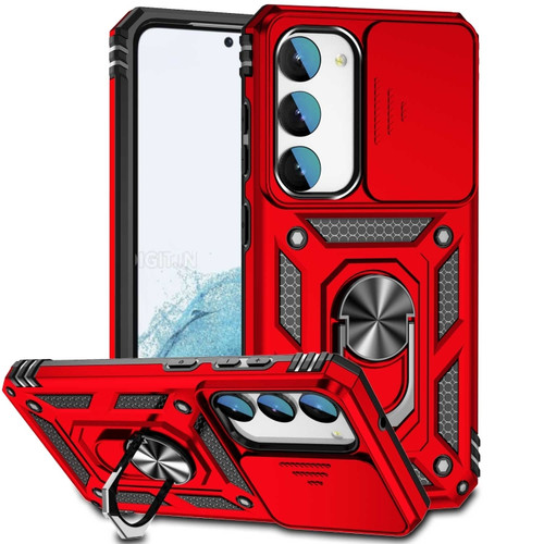 Samsung Galaxy S23 5G Sliding Camshield Holder Phone Case - Red