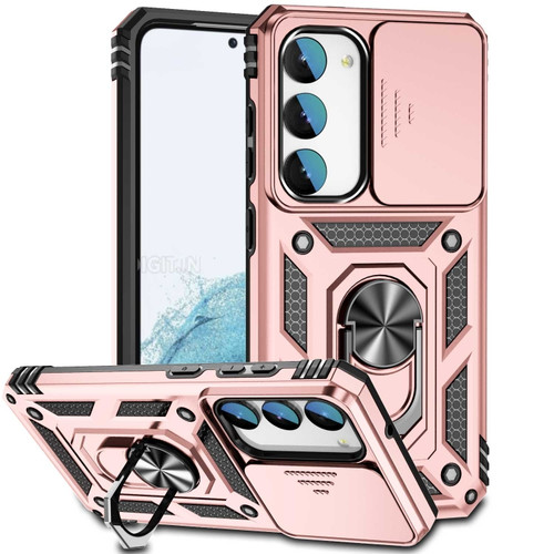 Samsung Galaxy S23 5G Sliding Camshield Holder Phone Case - Rose Gold