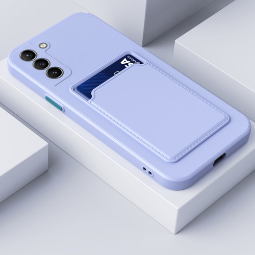Samsung Galaxy S23 5G Skin Feel Card TPU Contrast Color Button Phone Case - Purple