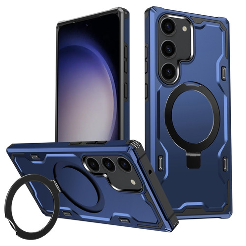 Samsung Galaxy S23 5G Patronus MagSafe Magnetic Holder Phone Case - Navy Blue