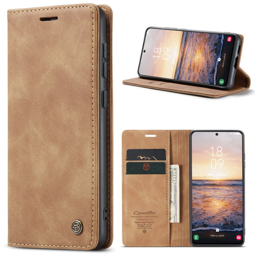 Samsung Galaxy S23 5G CaseMe 013 Multifunctional Horizontal Flip Leather Phone Case - Brown