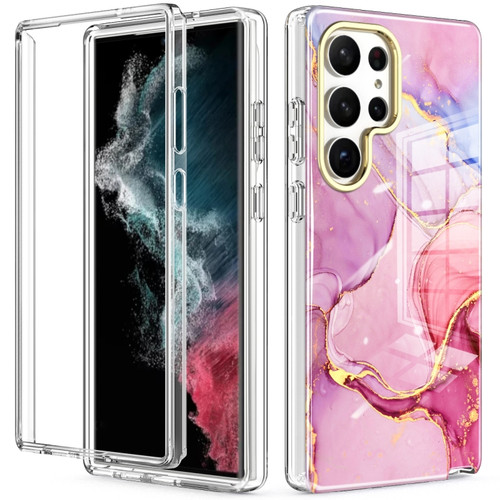 Samsung Galaxy S23 Ultra 5G 360 Full Body Painted Phone Case - Marble L13