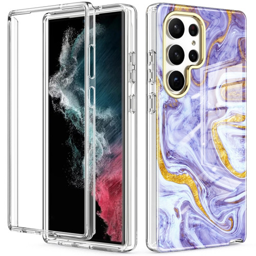 Samsung Galaxy S23 Ultra 5G 360 Full Body Painted Phone Case - Marble L14