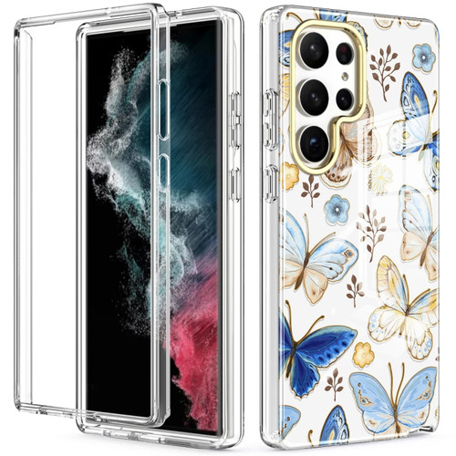 Samsung Galaxy S23 Ultra 5G 360 Full Body Painted Phone Case - Butterflies L10