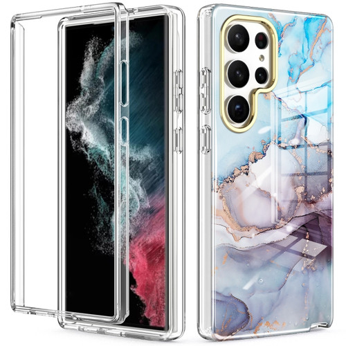 Samsung Galaxy S23 Ultra 5G 360 Full Body Painted Phone Case - Marble L11