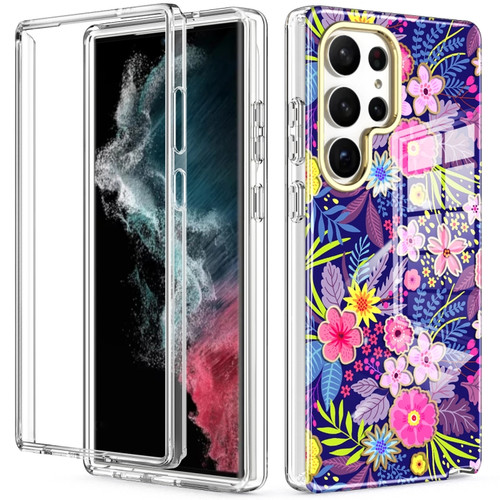 Samsung Galaxy S23 Ultra 5G 360 Full Body Painted Phone Case - Flowers L08
