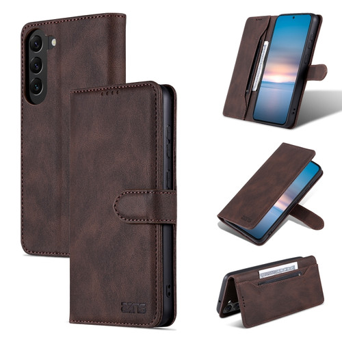Samsung Galaxy S23+ 5G AZNS Dream II Skin Feel Flip Leather Phone Case - Coffee