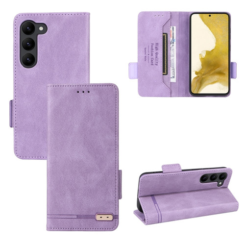 Samsung Galaxy S23+ 5G Magnetic Clasp Leather Phone Case - Purple