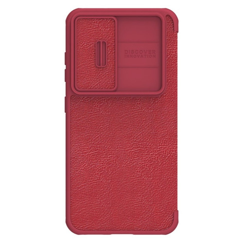 Samsung Galaxy S23+ 5G NILLKIN QIN Series Pro Sliding Camera Cover Design Leather Phone Case - Red