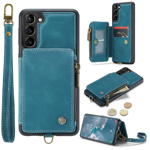 Samsung Galaxy S23+ 5G CaseMe C20 Multifunctional RFID Leather Phone Case - Blue