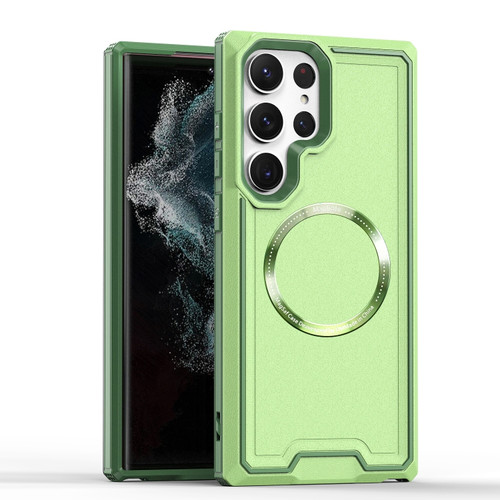 Samsung Galaxy S23+ 5G Armour Two-color MagSafe Magnetic TPU + PC Phone Case - Green