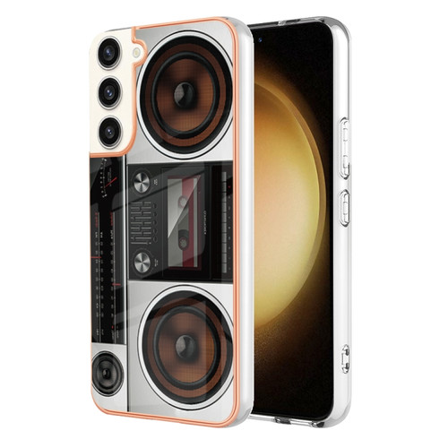 Samsung Galaxy S23+ 5G Electroplating Marble Dual-side IMD Phone Case - Retro Radio