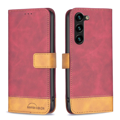 Samsung Galaxy S23+ 5G BF11 Color Matching Skin Feel Leather Phone Case - Red