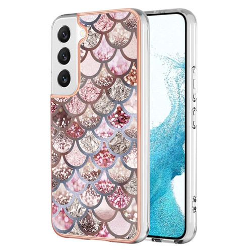 Samsung Galaxy S23+ 5G Electroplating IMD TPU Phone Case - Pink Scales