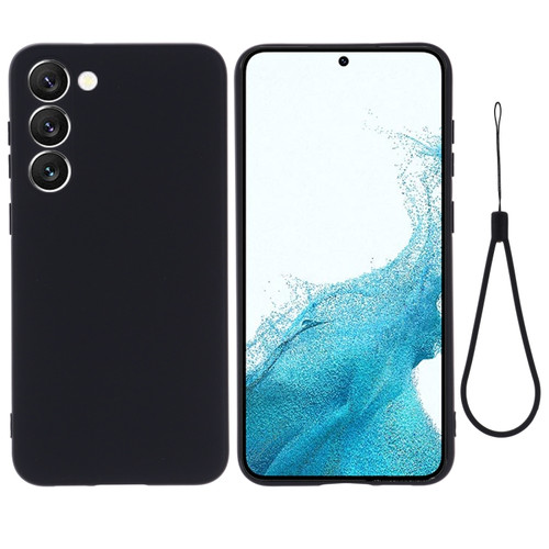 Samsung Galaxy S23+ 5G Pure Color Liquid Silicone Shockproof Full Coverage Phone Case - Black