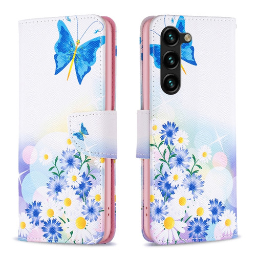 Samsung Galaxy S23+ 5G Drawing Pattern Leather Phone Case - Butterfly Love