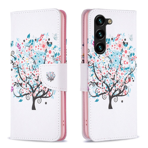 Samsung Galaxy S23+ 5G Drawing Pattern Leather Phone Case - Tree